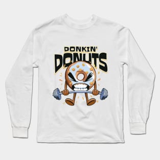 Lifting funny donut Long Sleeve T-Shirt